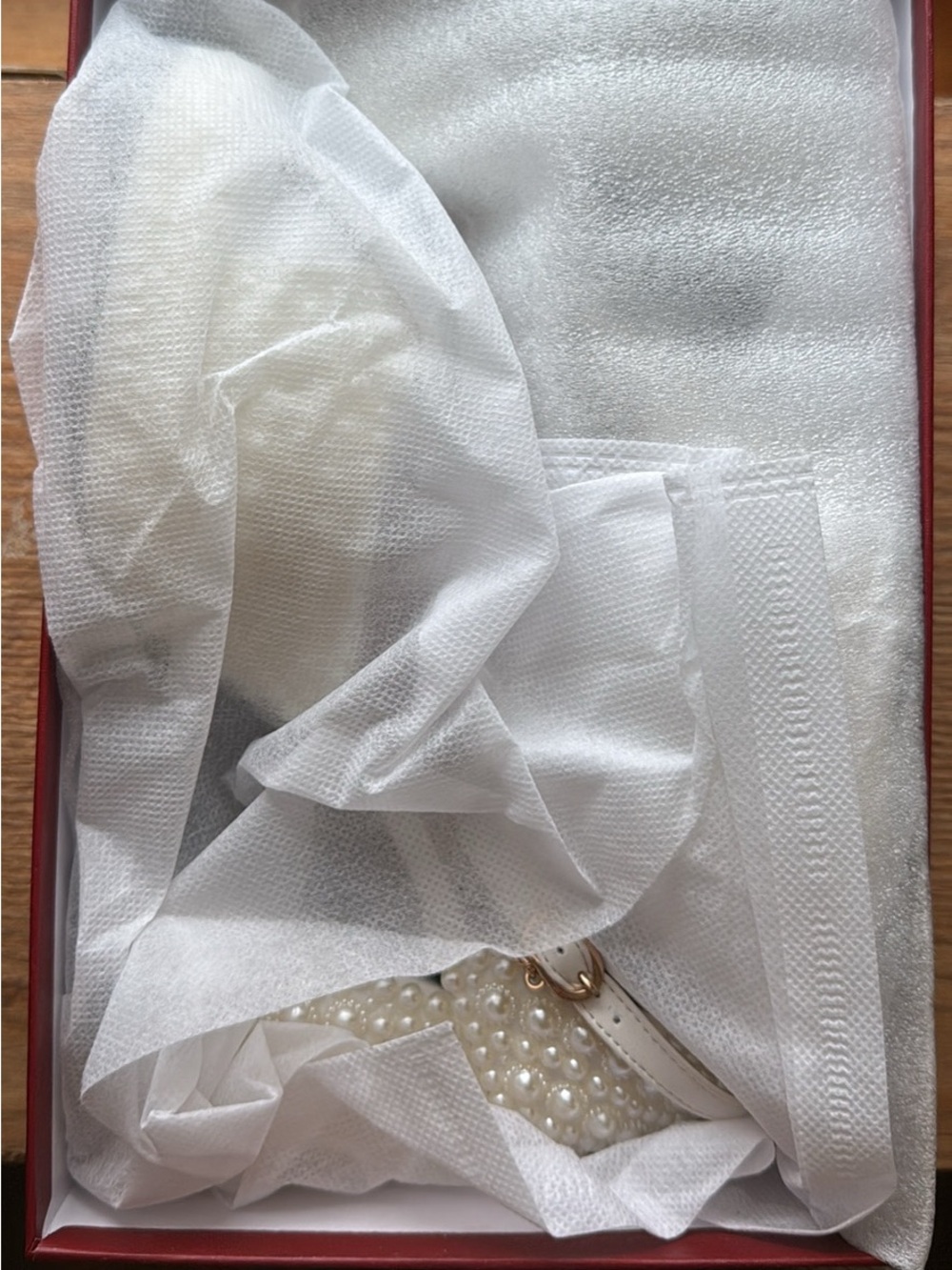 Pearl White Bridal Heels 3.75” platform heel Size 9 - Picture 4 of 8